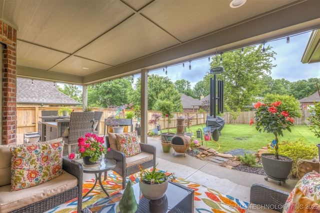 3117 S Hemlock Ct, Broken Arrow, OK 74012 - view of patio / terrace featuring an outdoor hangout area and a grill