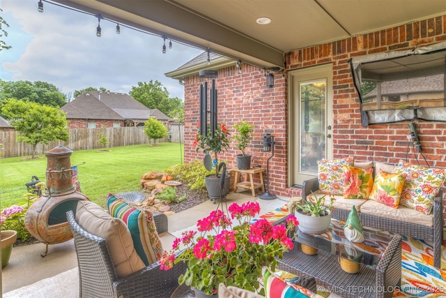 3117 S Hemlock Ct, Broken Arrow, OK 74012 - view of patio with an outdoor hangout area