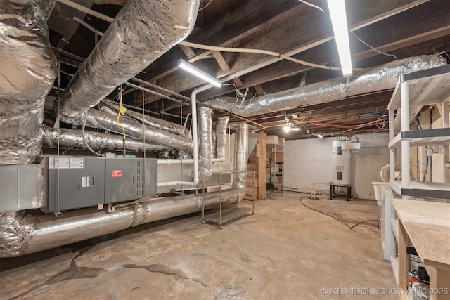 2305 E 13th St, Tulsa, OK 74104 - unfinished below grade area with electric water heater