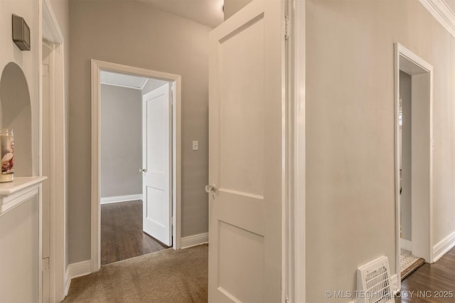 2305 E 13th St, Tulsa, OK 74104 - corridor with carpet floors and baseboards