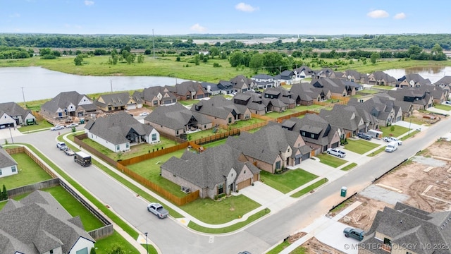 5918 E 127th Pl S, Tulsa, OK 74008 - aerial view of residential area featuring a nearby body of water