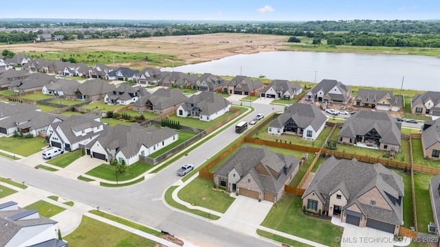5918 E 127th Pl S, Tulsa, OK 74008 - aerial perspective of suburban area with a large body of water