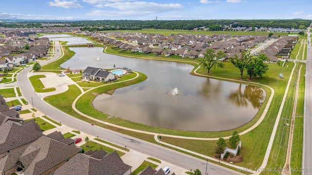5918 E 127th Pl S, Tulsa, OK 74008 - aerial perspective of suburban area featuring a nearby body of water