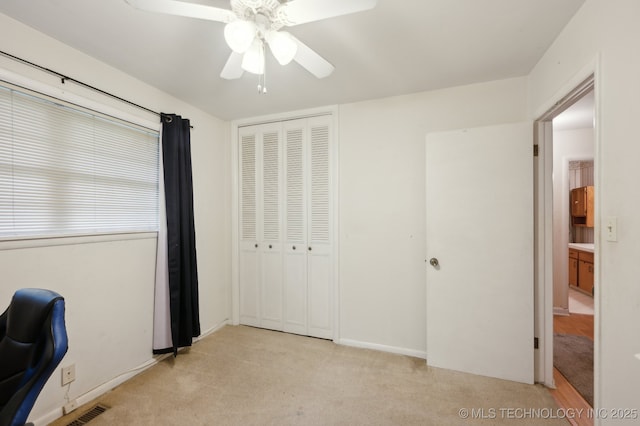 3823 S 88th E Pl, Tulsa, OK 74145 - unfurnished office with light colored carpet and ceiling fan