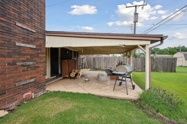 3823 S 88th E Pl, Tulsa, OK 74145 - view of patio / terrace featuring grilling area