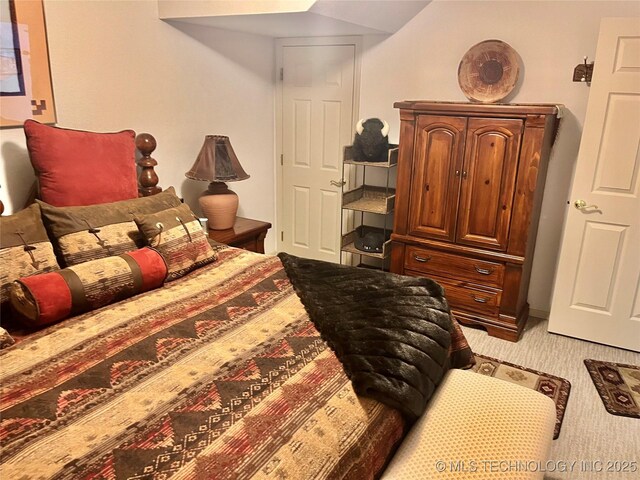 5168 Tower Dr, Kingston, OK 73439 - bedroom featuring light colored carpet