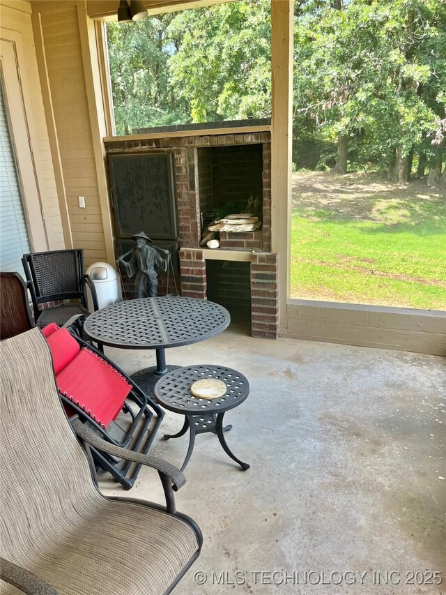 5168 Tower Dr, Kingston, OK 73439 - view of patio / terrace featuring outdoor dining space