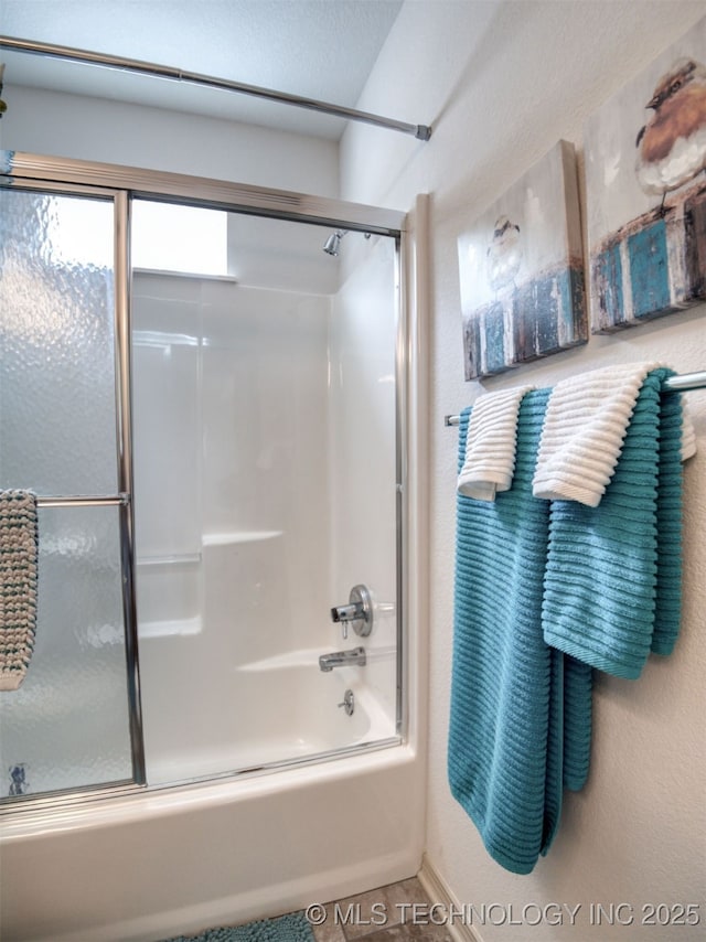5168 Tower Dr, Kingston, OK 73439 - full bathroom featuring shower / bath combination with glass door