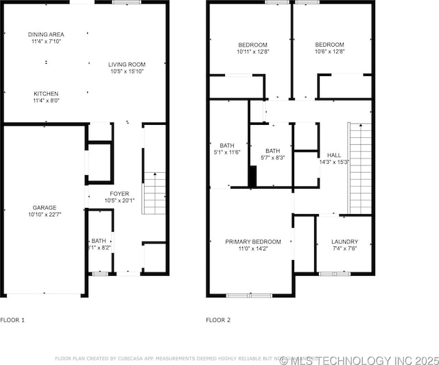 1448 N Main St Unit 2, Tulsa, OK 74106 - floor plan / room layout