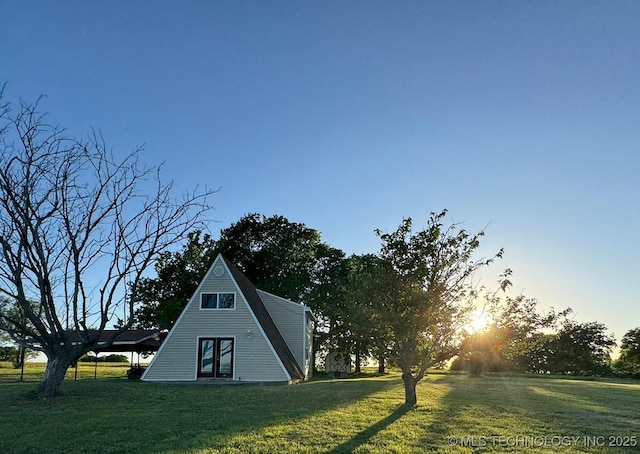 7235 Sunshine Rd, Davis, OK 73030 - view of outbuilding featuring french doors