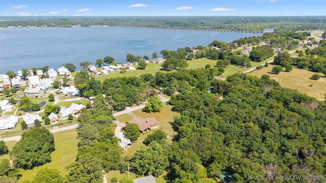 1485 Old Ketchum Rd, Langley, OK 74350 - aerial view of residential area with a large body of water