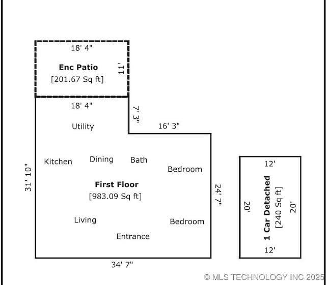 4607 E 4th Pl, Tulsa, OK 74112 - property floor plan