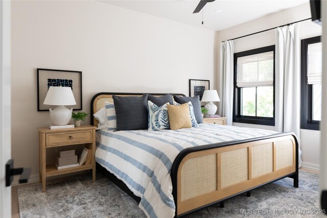 67 Lower Green Way Unit B, Carlton Landing, OK 74432 - bedroom featuring baseboards and ceiling fan