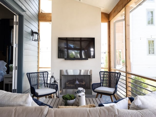 67 Lower Green Way Unit B, Carlton Landing, OK 74432 - sunroom / solarium with vaulted ceiling