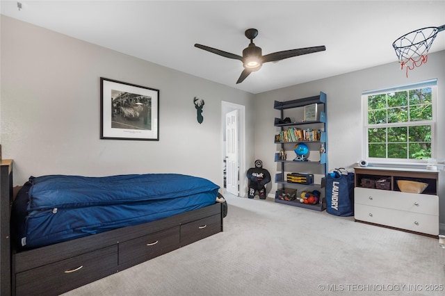 11937 S 18th St, Jenks, OK 74037 - bedroom with carpet floors and a ceiling fan