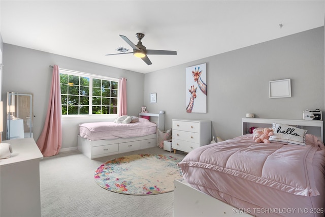 11937 S 18th St, Jenks, OK 74037 - carpeted bedroom featuring ceiling fan and baseboards