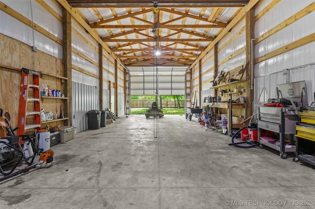 21893 S Arlene Dr, Claremore, OK 74019 - garage with metal wall