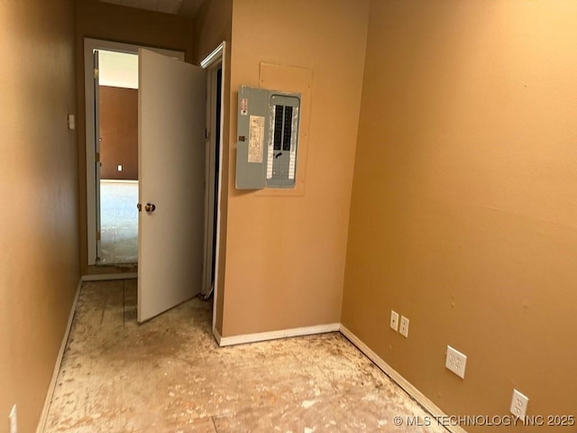 903 S Lynn Ln, Tulsa, OK 74108 - hallway featuring electric panel and baseboards