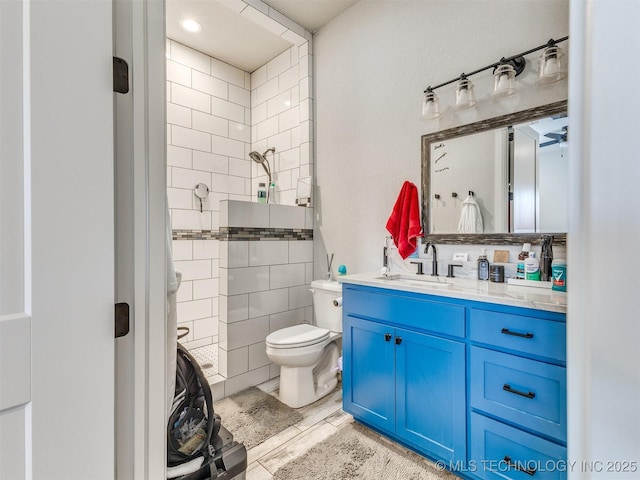 23814 E 91st St S, Broken Arrow, OK 74014 - bathroom with vanity, toilet, and tiled shower