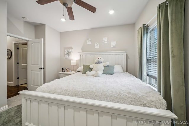 7734 S Indian Ave, Tulsa, OK 74132 - bedroom featuring carpet flooring and ceiling fan