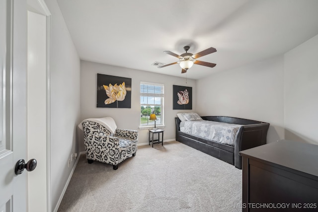 7734 S Indian Ave, Tulsa, OK 74132 - carpeted bedroom featuring baseboards and a ceiling fan