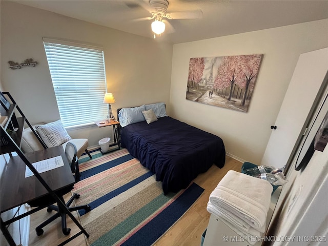 1700 S Cypress Ave, Broken Arrow, OK 74012 - bedroom with wood finished floors, an office area, and ceiling fan