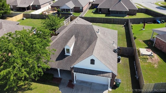 15310 E 89th Pl, Owasso, OK 74055 - aerial perspective of suburban area