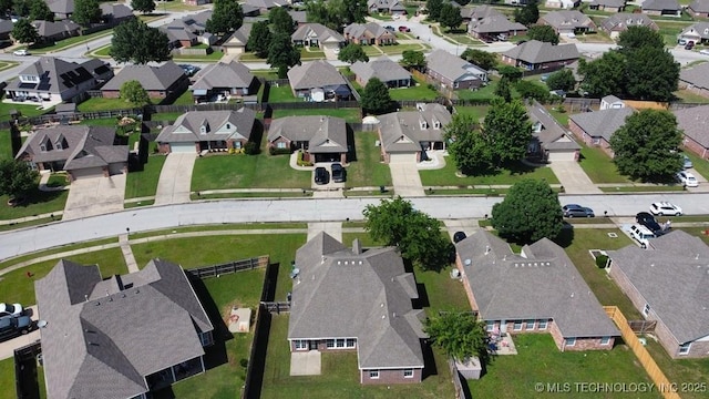 15310 E 89th Pl, Owasso, OK 74055 - aerial view of property and surrounding area with nearby suburban area