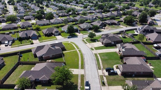 15310 E 89th Pl, Owasso, OK 74055 - aerial overview of property's location featuring nearby suburban area