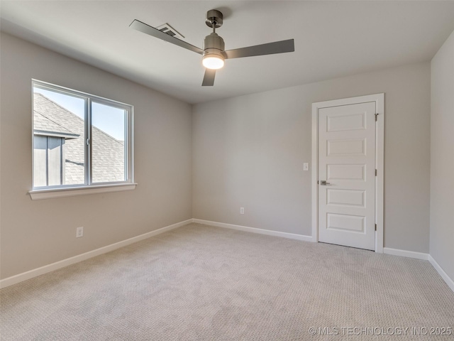 4010 W Baton Rouge St, Broken Arrow, OK 74011 - unfurnished room featuring ceiling fan, baseboards, and carpet flooring