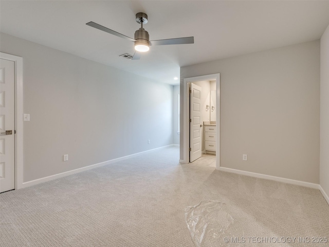 4010 W Baton Rouge St, Broken Arrow, OK 74011 - unfurnished room with a ceiling fan, light colored carpet, and baseboards
