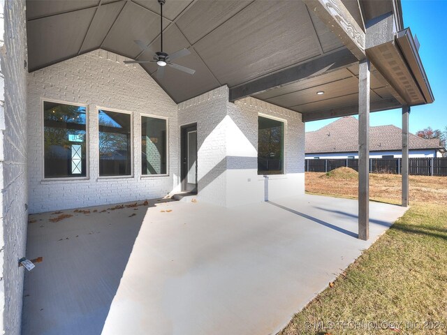 4011 W Baton Rouge St, Broken Arrow, OK 74011 - view of patio featuring ceiling fan