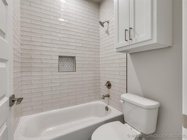 4011 W Baton Rouge St, Broken Arrow, OK 74011 - full bathroom featuring toilet and shower / bath combination