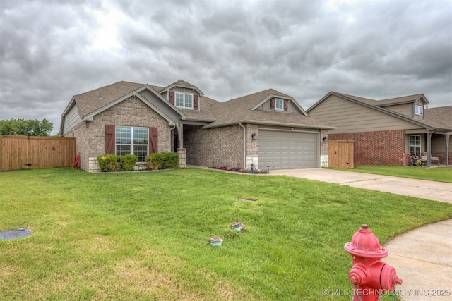 13010 E 122nd Pl, Collinsville, OK 74021 - traditional-style house with brick siding, concrete driveway, a shingled roof, a garage, and a gate