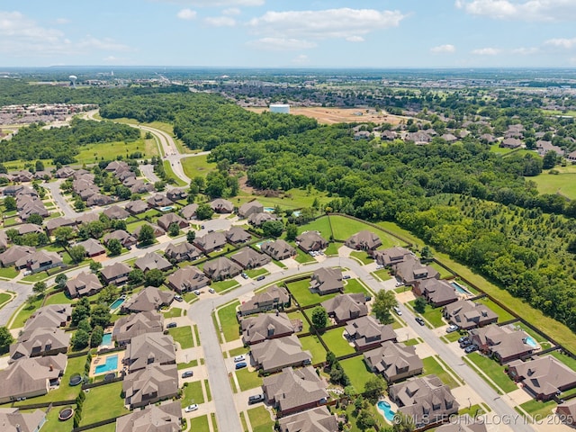 16210 E 49th St, Tulsa, OK 74134 - aerial perspective of suburban area