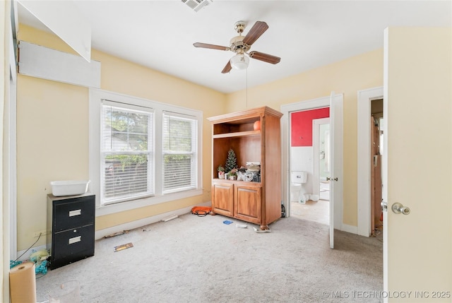 926 S 6th St, Mcalester, OK 74501 - bedroom featuring carpet floors, baseboards, and ceiling fan