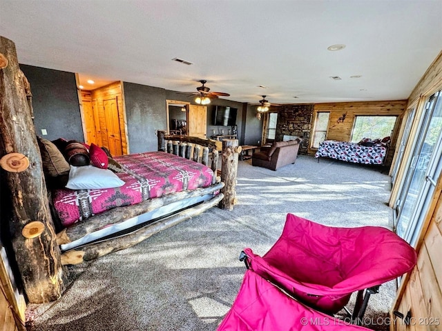31663 S 530th Rd, Cookson, OK 74427 - bedroom featuring carpet and access to exterior