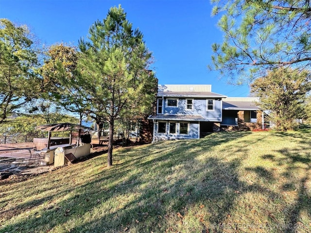 31663 S 530th Rd, Cookson, OK 74427 - back of house featuring a lawn
