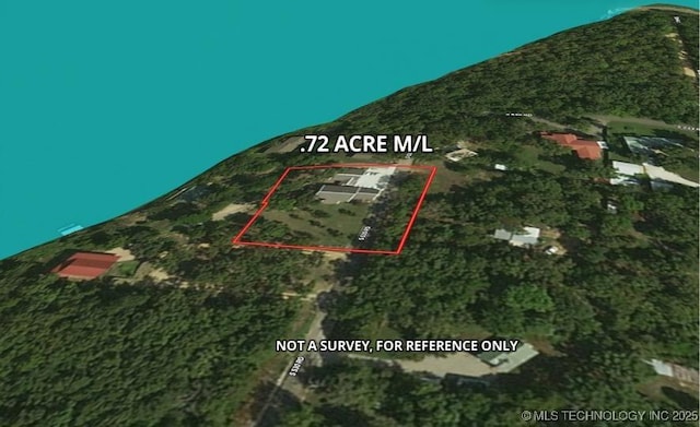 31663 S 530th Rd, Cookson, OK 74427 - map / location with property parcel outlined