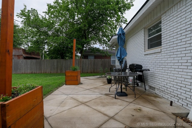 4524 E 45th St, Tulsa, OK 74135 - view of patio featuring outdoor dining space and a grill