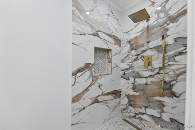 4526 W Broadway St, Muskogee, OK 74401 - detailed view of ornamental molding and a marble finish shower