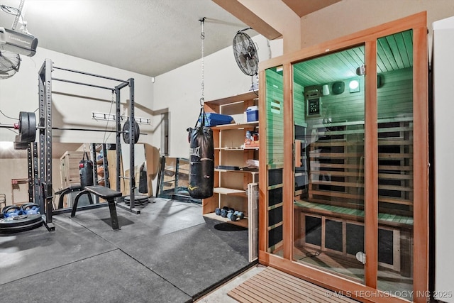 14355 N Trenton Ave, Skiatook, OK 74070 - workout room featuring a relaxing sauna