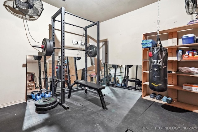 14355 N Trenton Ave, Skiatook, OK 74070 - exercise area featuring baseboards