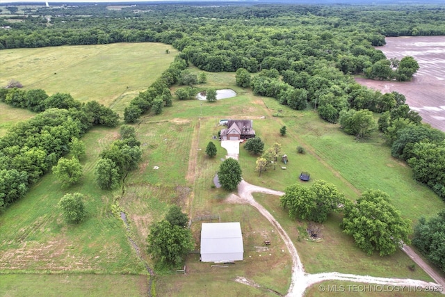 14355 N Trenton Ave, Skiatook, OK 74070 - aerial view of property's location with rural landscape and a forest