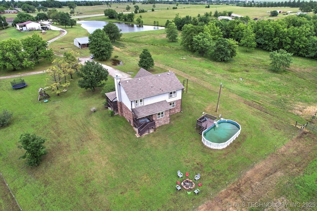 14355 N Trenton Ave, Skiatook, OK 74070 - view from above of property with a large body of water