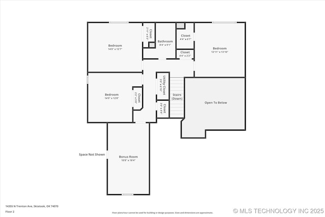 14355 N Trenton Ave, Skiatook, OK 74070 - view of property floor plan
