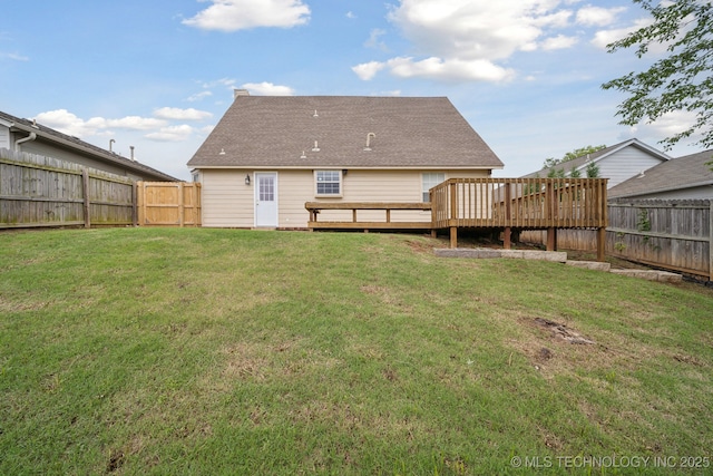 9227 S 95th E Ave, Tulsa, OK 74133 - rear view of property featuring a wooden deck