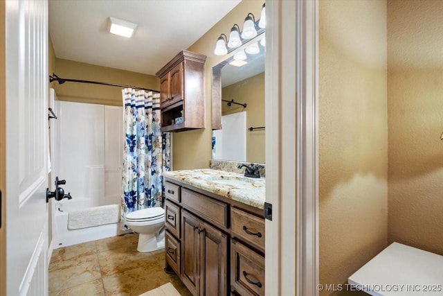 15065 N 148th Ave E, Collinsville, OK 74021 - bathroom featuring toilet, vanity, and shower / bath combo with shower curtain