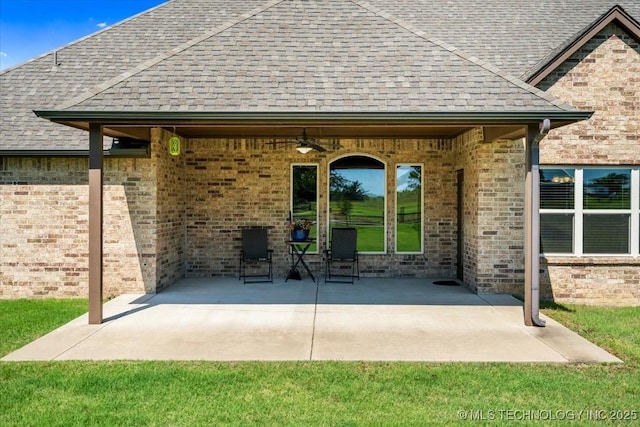 15065 N 148th Ave E, Collinsville, OK 74021 - view of patio with ceiling fan