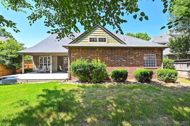 11715 S 93rd E Ave, Bixby, OK 74008 - rear view of house featuring brick siding, a patio area, and a shingled roof
